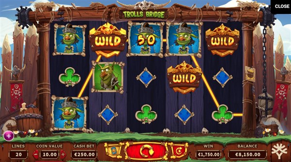 Trolls Bridge Slots Wild Symbols